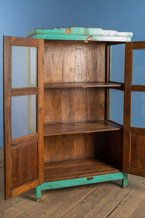 Turquoise Vintage Display Cabinet