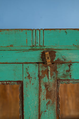 Turquoise Vintage Display Cabinet