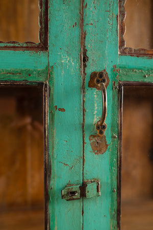 Turquoise Vintage Display Cabinet