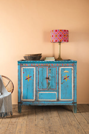 Blue Vintage Painted Cupboard