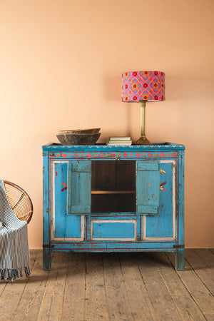 Blue Vintage Painted Cupboard
