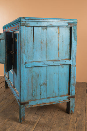 Blue Vintage Painted Cupboard