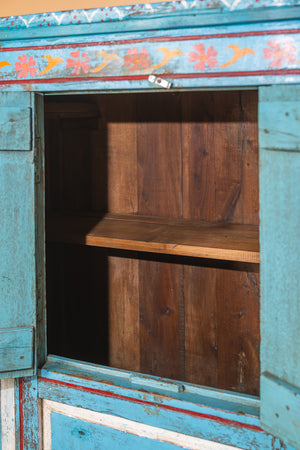 Blue Vintage Painted Cupboard