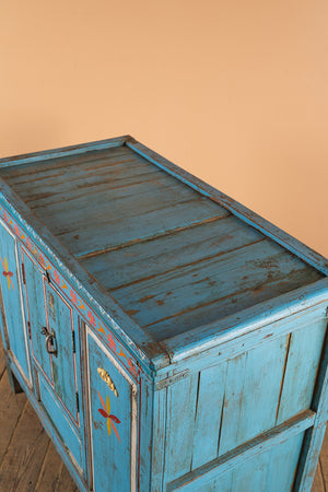 Blue Vintage Painted Cupboard