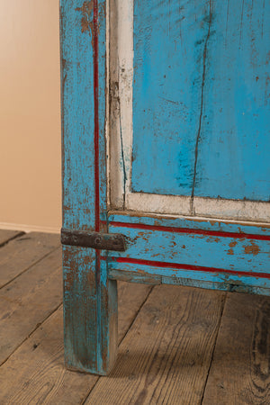 Blue Vintage Painted Cupboard