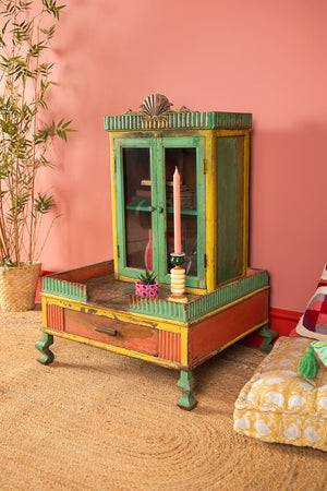 Colourful Vintage Temple Cabinet