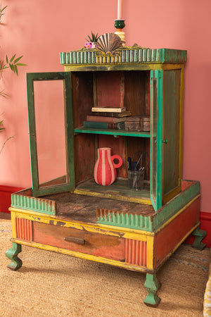 Colourful Vintage Temple Cabinet