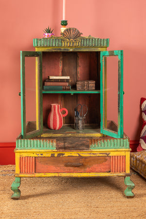 Colourful Vintage Temple Cabinet
