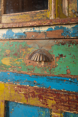 Vintage Blue & Yellow Dresser