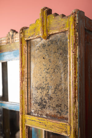 Vintage Blue & Yellow Dresser