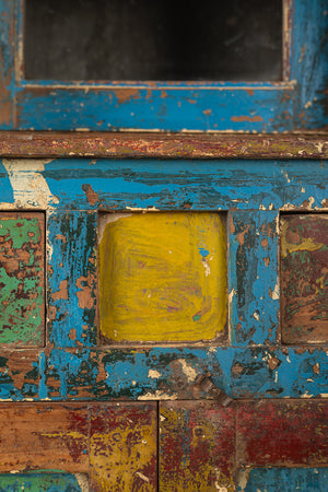 Vintage Blue & Yellow Dresser