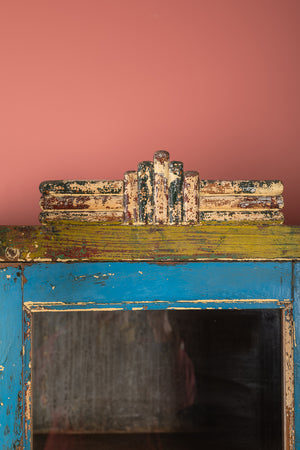 Vintage Blue & Yellow Dresser