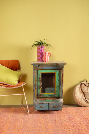 Blue & Green Vintage Side Cabinet