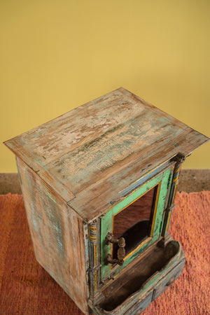 Blue & Green Vintage Side Cabinet