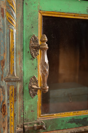 Blue & Green Vintage Side Cabinet