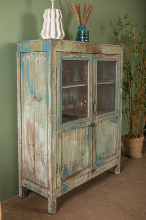 Vintage Blue & Green Cabinet
