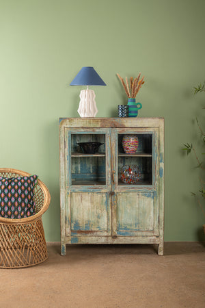 Vintage Blue & Green Cabinet