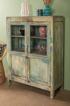 Vintage Blue & Green Cabinet