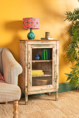 Vintage Cream Side Cabinet