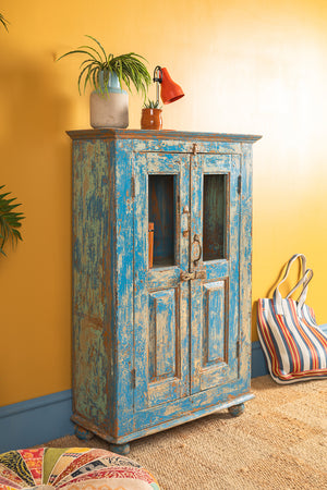 Vintage Blue & Cream Cabinet