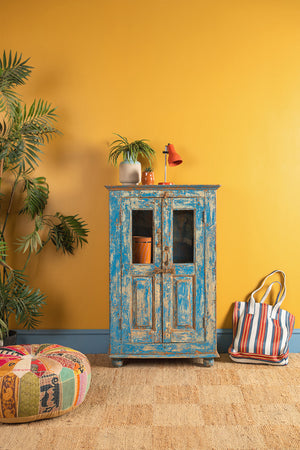 Vintage Blue & Cream Cabinet