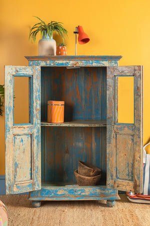 Vintage Blue & Cream Cabinet