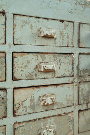 Light Blue Vintage Drawer Unit