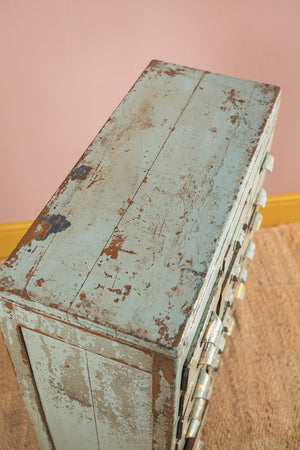 Light Blue Vintage Drawer Unit