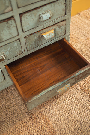 Light Blue Vintage Drawer Unit