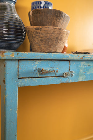 Light Blue Vintage Console Table