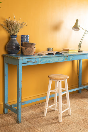 Light Blue Vintage Console Table