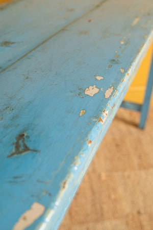 Light Blue Vintage Console Table
