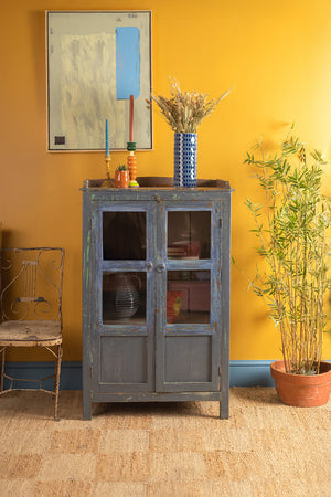 Vintage Dark Blue Cabinet
