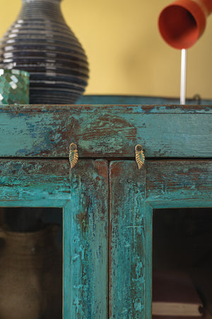 Vintage Blue Glazed Cabinet