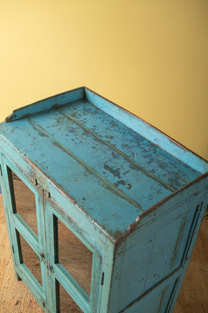 Vintage Blue Glazed Cabinet