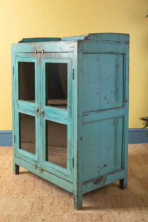 Vintage Blue Glazed Cabinet