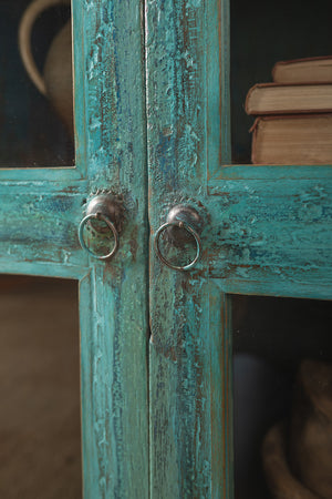 Vintage Blue Glazed Cabinet