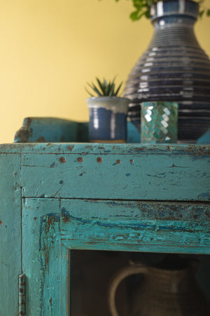 Vintage Blue Glazed Cabinet