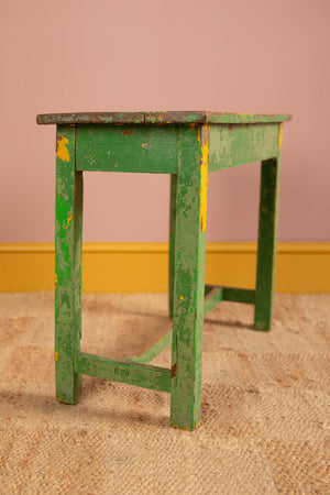 Bright Green Vintage Side Table