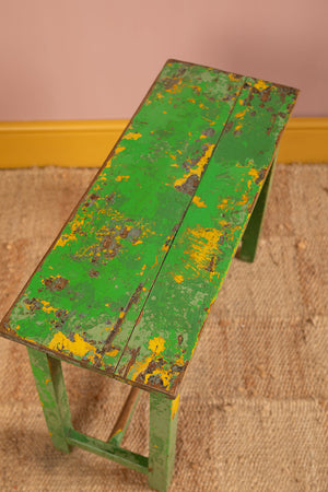 Bright Green Vintage Side Table