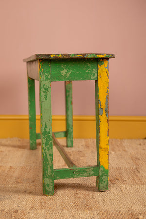 Bright Green Vintage Side Table