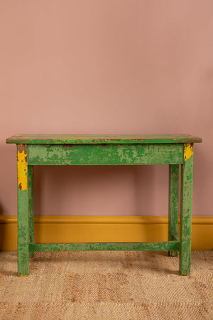 Bright Green Vintage Side Table