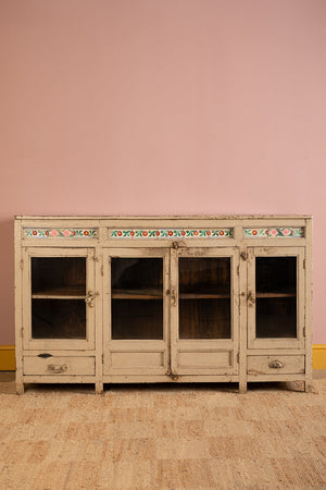 Vintage Cream Sideboard with Tiles