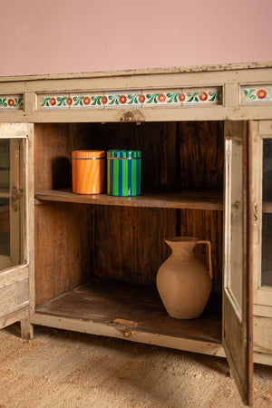 Vintage Cream Sideboard with Tiles