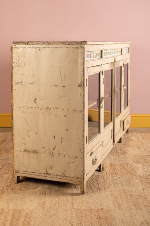 Vintage Cream Sideboard with Tiles