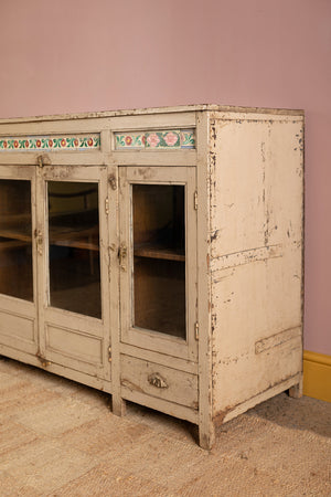 Vintage Cream Sideboard with Tiles