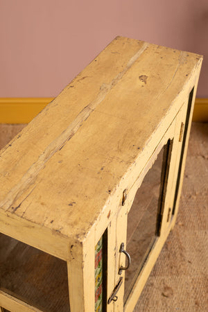Cream Vintage Wooden Display Cabinet