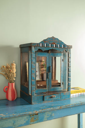 Vintage Blue Temple Display Case