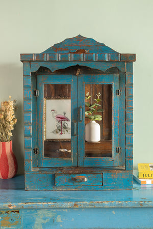 Vintage Blue Temple Display Case