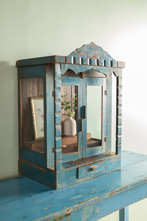 Vintage Blue Temple Display Case